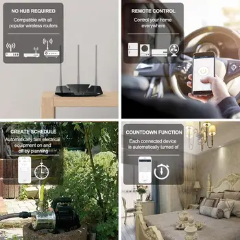 MINI Wifi Smart Switch Laikmatis Belaidžio Jungikliai Protingo Namo Automatizavimo Suderinama su Tuya Alexa 