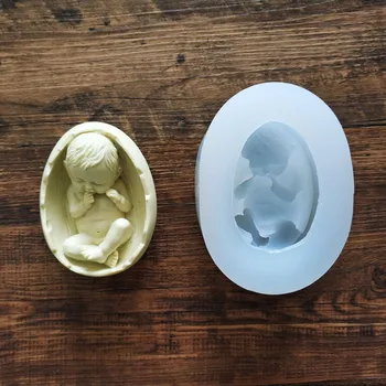 Lopšys kūdikiui 3D silikono sluoksnį Dervos virtuvės Kepimo įrankis 