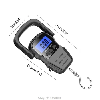 Žvejybos Masto Skaitmeninės Kabinti Masto su Matavimo Juosta LCD Ekranas 110lb/50kg Nešiojamų Bagažo Masto N07 20 Dropship