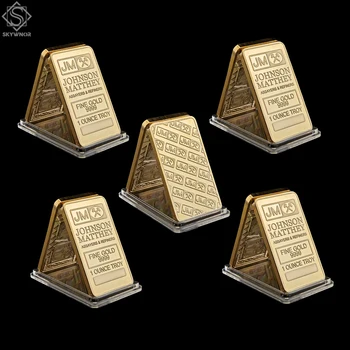 5VNT JK Londono Replika grynojo Aukso 999 1 Trojos Uncija Johnson Matthey Assayer& rafinavimo įmonėms Baras/Kolekcines Monetos