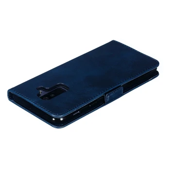 Prabanga karvės odos Odos Flip Case For Samsung Galaxy A10S A20S A30 A40 A50 A70 A3 A5 A6 A7 A8 A9 Retro Piniginės Padengti A51 A71 Atvejais