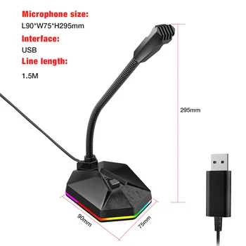 USB Mikrofonas Kompiuterių ir Nešiojamas Pasukti Lanksti Profesionalų Mic 
