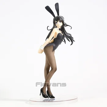Rascal Nėra Svajonė Bunny Mergina Senpai Sakurajima Mai Seksualus PVC Pav Kolekcionuojamos Lėlės Modelis Žaislas