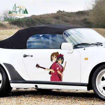 EARLFAMILY 43cm x 41cm K-Anime Juokinga, Automobilių Lipdukai Lipdukai ir Vandeniui JDM VAN RV Kamieno Hirasawa Azusa Vinilo Automobilių Wrap
