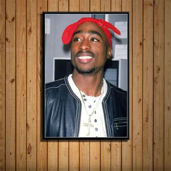 Tupac Shakur 2PAC Outlaw Rap Muzikos Reperis Star Hip-Hop Meno Tapybos Derliaus Drobės Plakatas Sienos, Namų Dekoro
