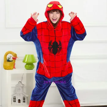 Super Herojus Onesies Pižama Kapitonas Amerika Gyvūnų Kigurumi Kostiumas Onesies Pižama Pižamos Unisex Cosplay Betmenas Pijamas Baymax