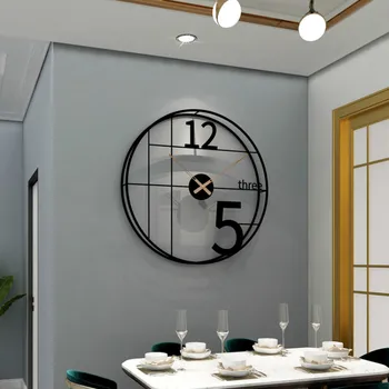 Šiaurės Aukso Prabangus Sieninis Laikrodis Minimalistinio Kambarį Meno Kūrybos Paprastas, Modernus Dizainas, Metalo Dideli Sieniniai Laikrodžiai, Namų Dekoro W6C