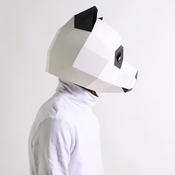 3D Popieriaus Kaukė, Panda Mados Gyvūnų ir Žaidimo Vaidmenų Kostiumas 