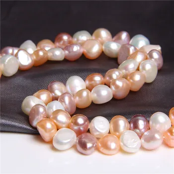 7-8mm Natūralūs Gėlo vandens Dirbtiniu būdu išaugintų perlų Dirbtiniai dažai perlai, karoliukai, didmeninė rožinė aukso violetinė balta perlų karoliukai papuošalai