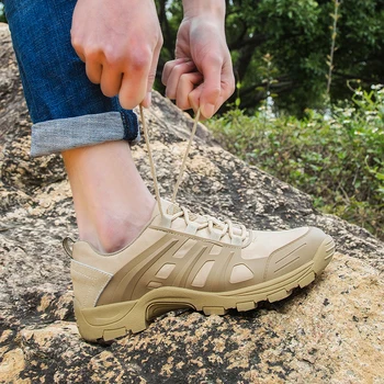 Cungel Vyrai Lauko batai Kalnų Vaikščiojimo batai Kelionėse Pėsčiomis Laipiojimo bateliai Armijos Dykumos Karinės Kovos batus neslidžiais