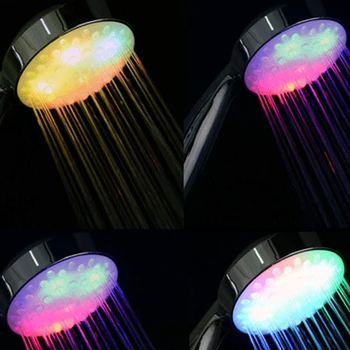 LED Žėrintis Dušo Savarankiškai Spalvą Spalvos Mažų Dušo Spalvingas Dušo Galvutė Temperatūros Kontrolės Tricolor Dušas, Vonia, Įrankiai