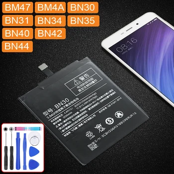 Baterija Xiaomi Redmi 3 3 3 VNT., 4 4A 4X 5, 5A 5 Plus Pro Prime Baterija BM47 BM4A BN30 BN34 BN35 BN40 BN42 BN44 bn 30 34 35 40 44