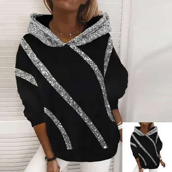 Moterų 2021 M. Pavasarį Elegantiškas Spalvų Spausdinimo Sweatershirt Rudens-Žiemos Mados China Dizaino Gobtuvu Viršuje Atsitiktinis Ilgomis Rankovėmis Streetwear