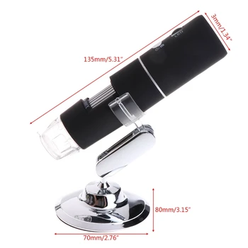 Electro Mikroskopu Juoda 1080P WIFI 1000x Skaitmeninis Mikroskopas su didinamasis stiklas atvaizdai 