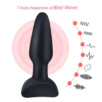 Nuotolinio Butt Plug 7 Dažnių Vibracijos Magnetizmo Vairavimo Poveikio Banga Analiniai Kištukai BDSM Žaislai, Intymios Prekės, Skirtos Prostatos Masažas
