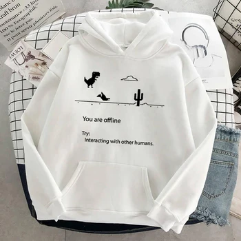 Kinijos drakonas spausdinti Streetwear viršūnes moterų hoodie Harajuku derliaus hoodie žiemos naujas Negabaritinių prarasti atsitiktinis moterims palaidinės