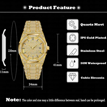 Vyrai Žiūrėti Prabangos Prekės 18k Padengtą Aukso Apyrankę Žiūrėti Vyrų 2020 Plieno Mados Didelis Markės Vandeniui Kvarcinis Laikrodis Mens Dovana