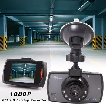 Automobilių DVR Kamera G30 Vairavimo Diktofonas Full HD 1080P 140 laipsnių Video Brūkšnys Cam Naktinio Matymo Plataus Kampo Diktofonas Stovėjimo Prietaisų skydelis