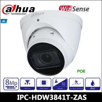Dahua IP vaizdo Kamera IPC-HDW3841T-ZAS 8MP IR Vari-focal Obuolio WizSense Tinklo Kameros SMD Plus su poe built-in Mic