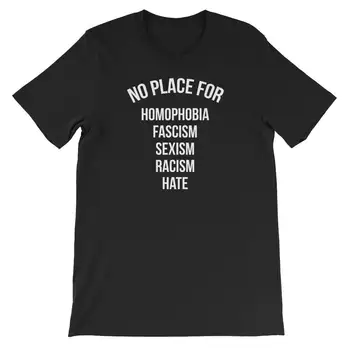 Ne Vieta Dėl Homofobijos Fašizmu, Rasizmu, Seksizmu Neapykantos T-shirt Feminizmo Marškinėliai Tumblr Marškinėliai LGBT marškinėliai