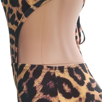 HAOYUAN Plius Dydis Cheetah Leopard Bodycon Suknelė Moterims Vasaros Vestidos Backless Tvarstis Negabaritinių Seksualus Šalies Klubas 