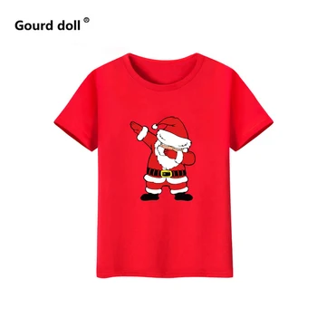 Kalėdų Kalėdų Senelis Merry Šeimos derinti drabužius Medvilnės šeima atrodo T-shirt miela Mama, Dukra tėvui, Mergaitė Berniukų Drabužiai