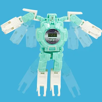 Robotas Transformacijos Laikrodis Žaislas Mecha Robotas Elektroninių Žiūrėti Vaikams, Sporto Animacinių Filmų Laikrodžiai Vaikams Kalėdų Dovanos