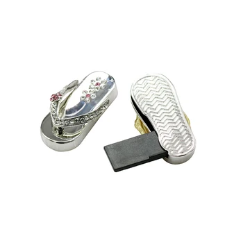 Metalo Kristalų Šlepetes, Batus, USB 
