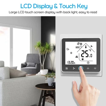 WiFi Smart Termostatas Balso Protingas Kambario Termostatas LCD Skaitmeninis Programuojamas Temperatūros Reguliatorius, Oro Kondicionierius
