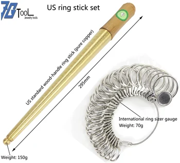 Metalo Žiedas Sizer Nustatyti Matavimo Žiedas su Žiedais, Įtvarų Sizer Piršto Dydžio Matavimo Lazda, Žiedas, Papuošalų, Įrankių Rinkinys