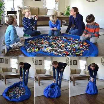 1.5 M, Naujas Nešiojamas Greitai Saugojimo Krepšys Vaiko Žaislai Žaidimas Lego Žaislų Pluošto Kišenėje Didelės Praktinės Vandeniui Nešiojamų Organizatorius Krepšys