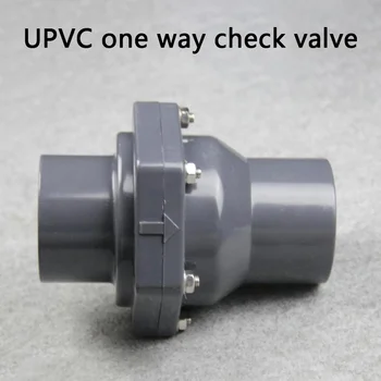 UPVC atbulinis vožtuvas vožtuvas vienpusis vožtuvas Plastiko atvartu patikrinti vožtuvas 50 MM vidinio skersmens Vertikalus melas bendrosios nuostatos 1 Vnt