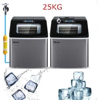 25KG Ice Maker Mašina Namuose Mažas Kvadratas Ledo Kubelių Šaldymo Pieno Arbata Parduotuvė Vanduo Buteliuose Baras Darbalaukio pažangi Automatinė Įsiurbimo