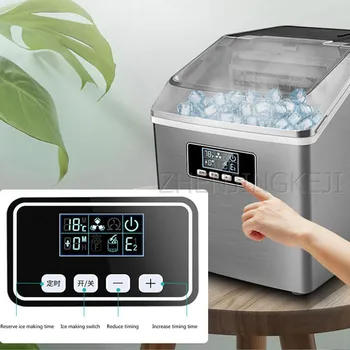 25KG Ice Maker Mašina Namuose Mažas Kvadratas Ledo Kubelių Šaldymo Pieno Arbata Parduotuvė Vanduo Buteliuose Baras Darbalaukio pažangi Automatinė Įsiurbimo