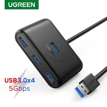 UGREEN USB Hub 4-Port USB 3.0 Didelio Greičio USB Skirstytuvo Už standžiuosius Diskus, USB 