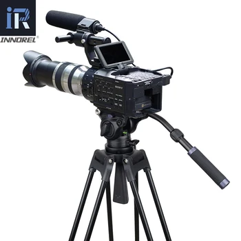INNOREL VT80 Profesionalus Aliuminio Video Trikojis Hidraulinis Skystis, Vaizdo Galvos Fotoaparato Trikojo Dslr vaizdo Kamera Dv 1.85 M 12kg Apkrovos