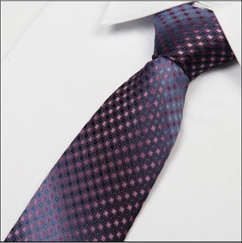 % šilko naujas violetines kaklaraištis 8 cm polka dot atvykimo ponai kaklaraiščiai, mados atsitiktinis britų stiliaus daug