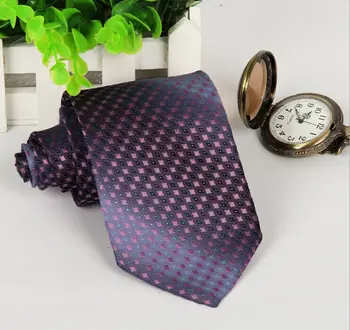 % šilko naujas violetines kaklaraištis 8 cm polka dot atvykimo ponai kaklaraiščiai, mados atsitiktinis britų stiliaus daug