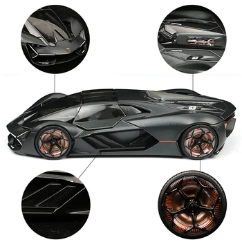 2020new 1:24 Terzo Millennio black lieti automobilio modelis, modeliavimas, automobilių apdailos surinkimo dovana žaislas liejimo modelis