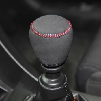 Natūralios Odos pavarų rankena, padengti Suzuki Kizashi MT Suzuki Swift NZ 2013 m. automobilio dangtelį ant pavarų perjungimo rankenėlės pavarų lazdą atveju ppc