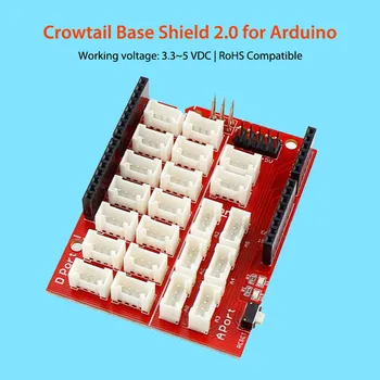Elecrow Naujas Atnaujinta Crowtail Bazės Shield 2.0 Arduino Suderinama IDE Elektronikos Komponentų Modulius, 