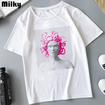 Marškinėliai Moterims Medusa Estetinės Print 