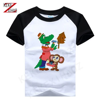 2020 Vaikams, Cartoon Cheburashka Spausdinti Juokinga Marškinėlius Kūdikių Berniukų/Mergaičių Chebu Rusijos Viršūnių Vaikams Laisvalaikio Clothes051310