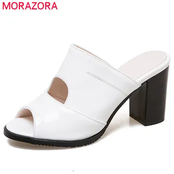 MORAZORA 2020 plus size 47 moterų sandalai pu vasaros batai atidaryti tne aukštakulniai sandalai moteriška tuščiaviduriai iš šalies, suknelė bateliai moteris