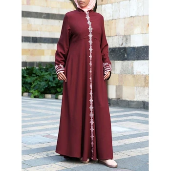 MISSJOY Musulmonų Abaja Užtrauktukas Nėrinių Pakeitimo Elegantiškas Ponios Suknelė Dubajus Atsitiktinis Kaftan turkijos Retro Kimono Islamo Apranga