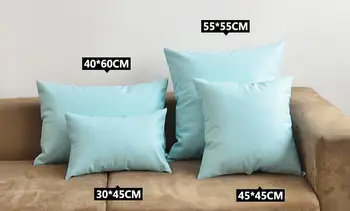 30x45/45x45/40x60/55x55cm litchi stria PU odos užvalkalas pagalvėlė padengti sofa-dirbtinė oda dekoratyvinis mesti pagalvę cove