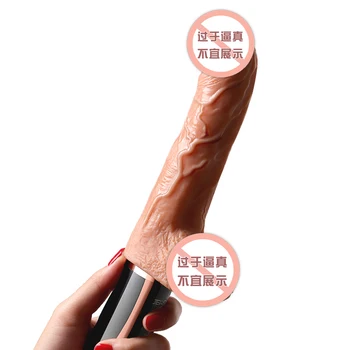 Automatinis Teleskopinis Dildo Vibratorius Šildymo Realistiškas Penis Penis G Spot Vibratorius Klitorio Stimuliatorius Sekso Mašina Moteris