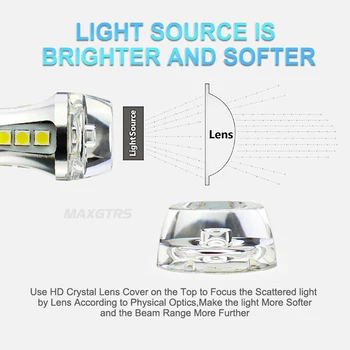 MAXGTRS 2x T20 W21W 7440 18SMD LED Lemputė 3030 Chip Automobilio LED Back-Up Atvirkštinio Posūkio Signalo DRL Lemputės Baltojo Gintaro Raudona
