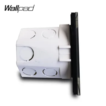 Wallpad S7 Baltos ir Juodos Stiklo plokštės ES Sienos kištukinis Lizdas su 2.1, 2 x USB Įkrovimo Jungtys, Vieno Elektros Lizdo Plokštė
