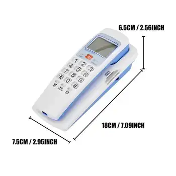 Mini Fiksuotojo ryšio Wall-mount Telefono Darbalaukį Corded Fiksuotojo Telefono ryšio su Skambintojo ID Rodymo Namų Biuro Verslo Viešbutyje Naudojant
